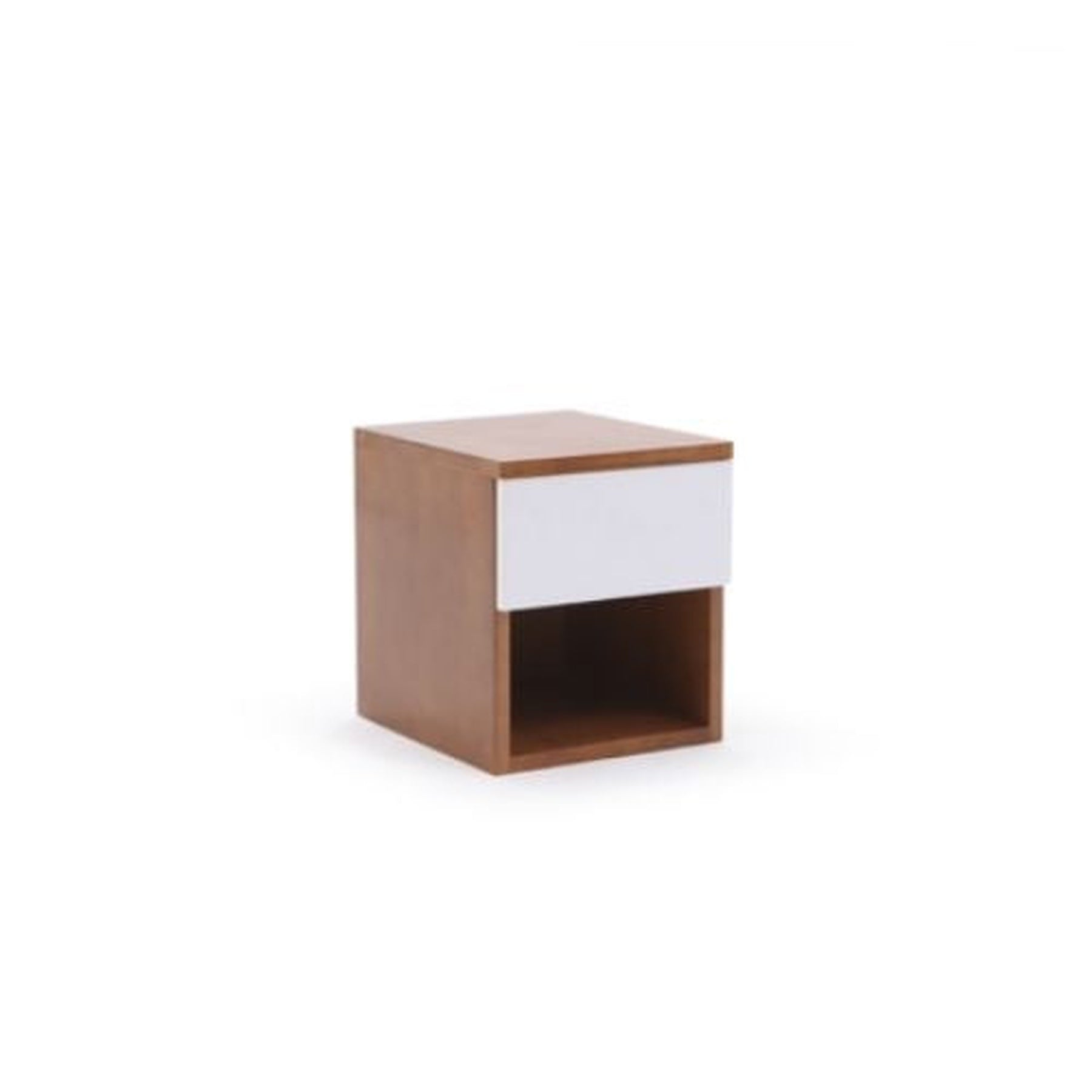 Hop Acacia Wood Nightstand | Bedside Wooden Table with Drawer | Multipurpose for Bedroom/Living Room | 35x40x40 cm