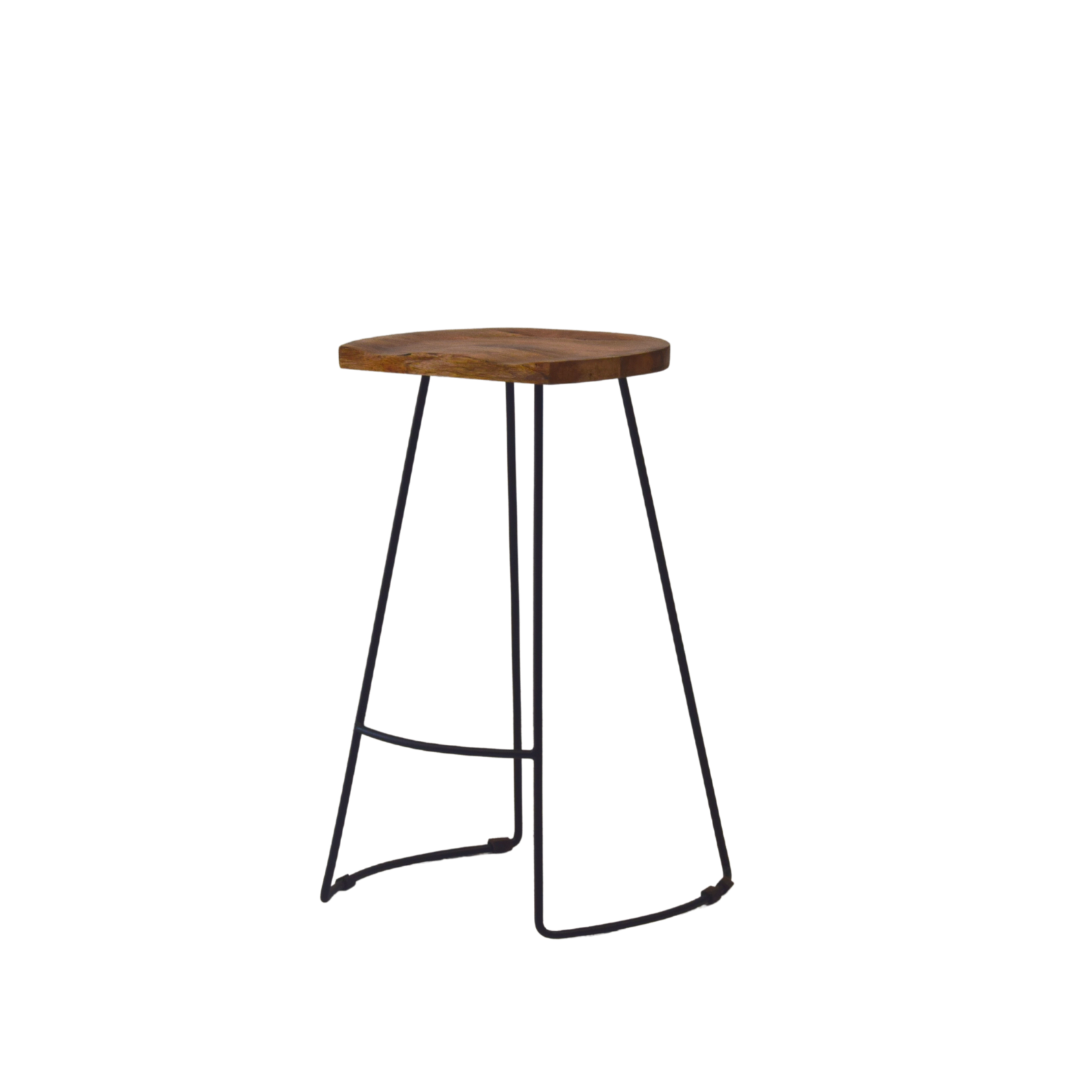 Iron Wooden Bar Stool