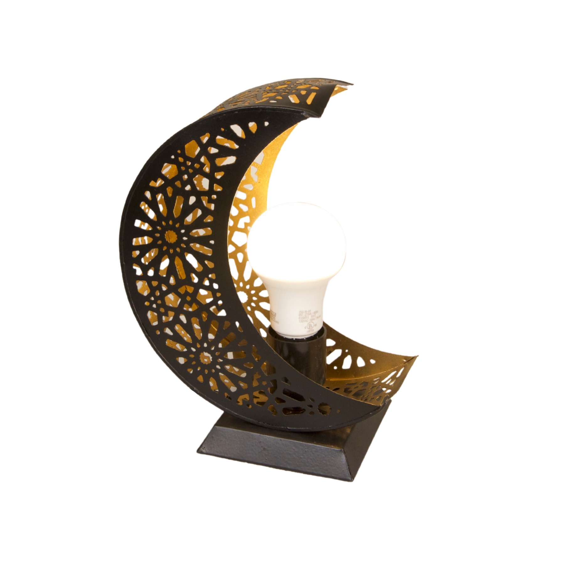 Casa Suarez Iron Table Lamp | Moon Shape Lamp | 5x3x8 Inc