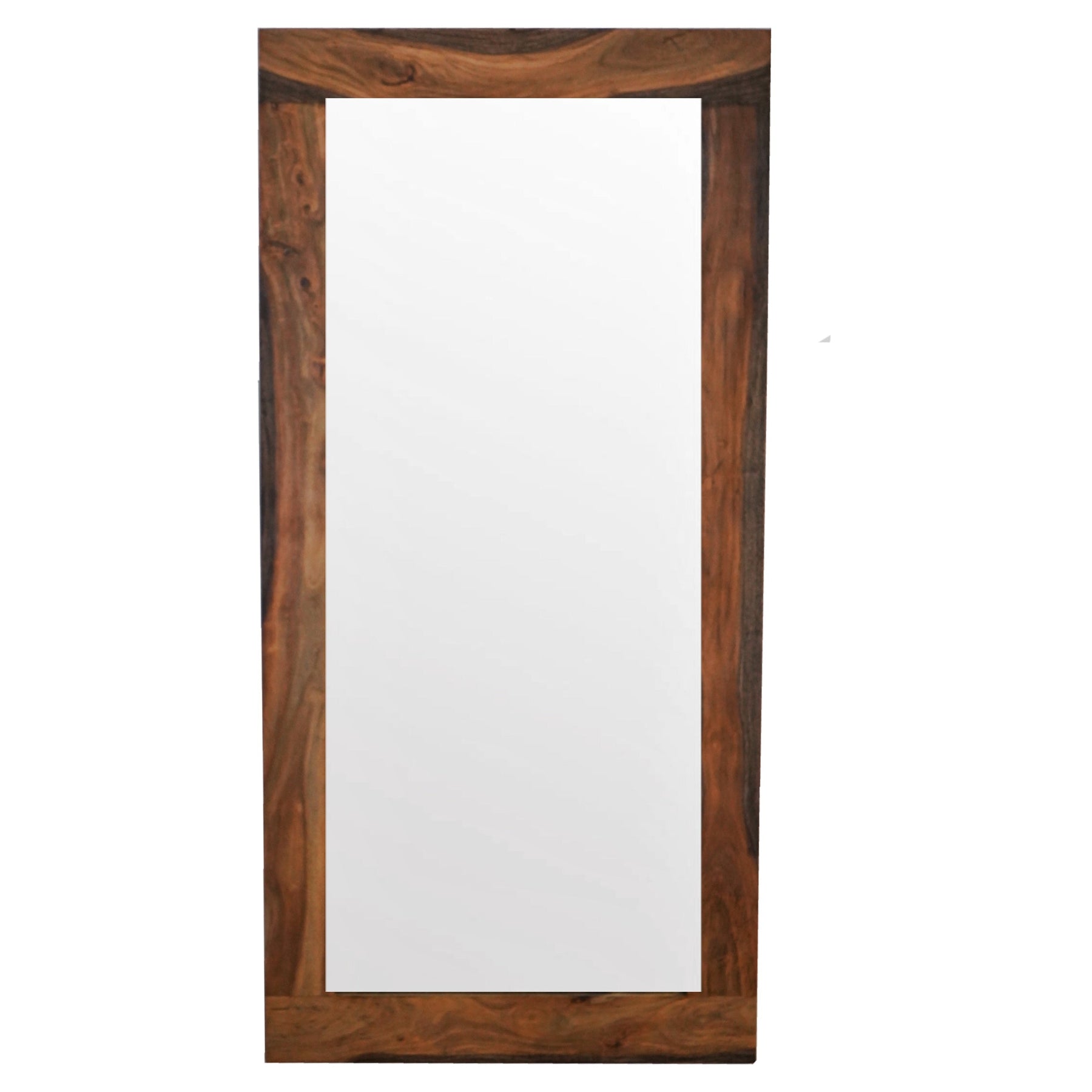 Zen Wall Mirror | Wall Wooden Mirror | Vintage-Look Rectangular Hanging Wall Mirror | 7.6x78x177.8 cm