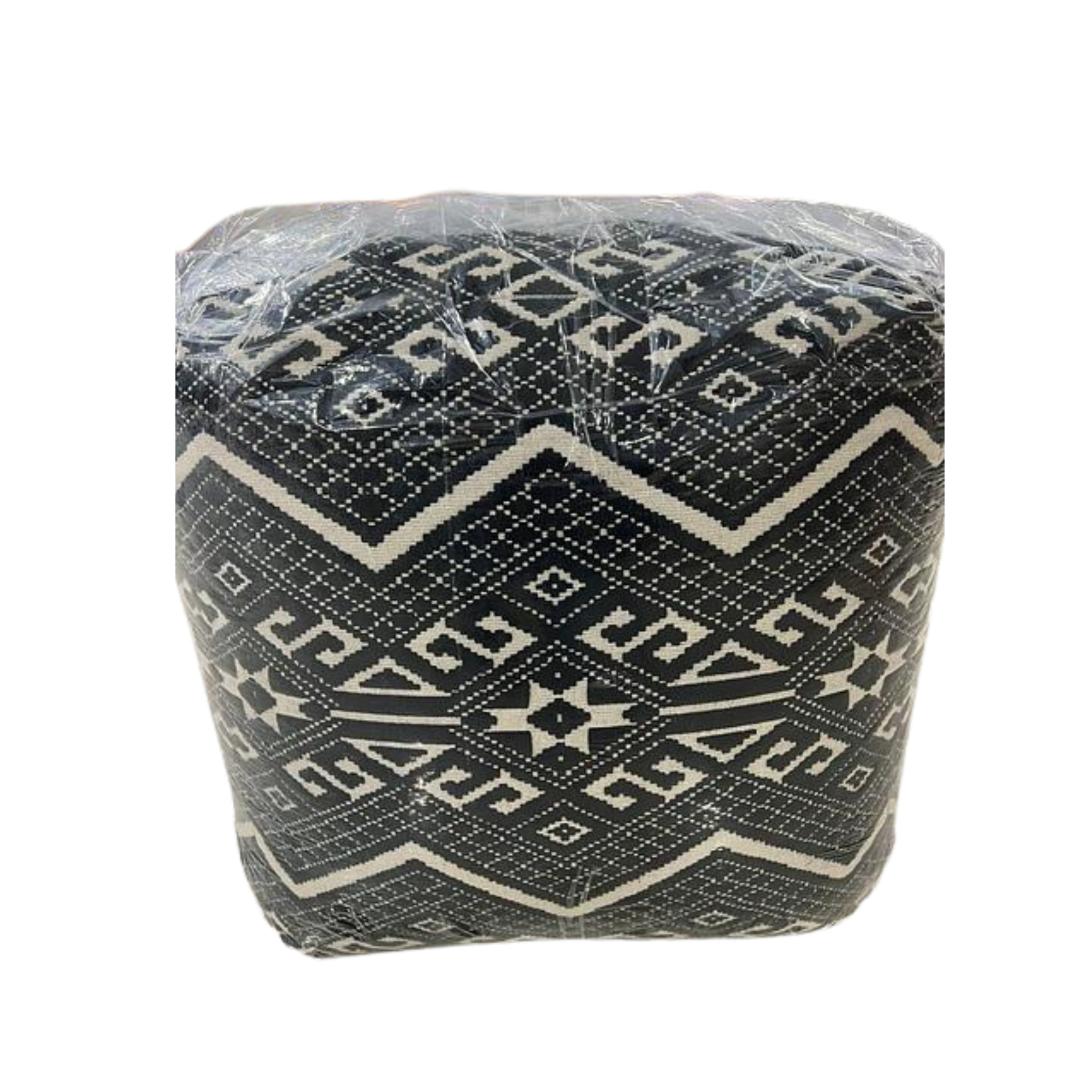 Casa Suarez Jacquard Pouf Filled | 18x18x18 Inc