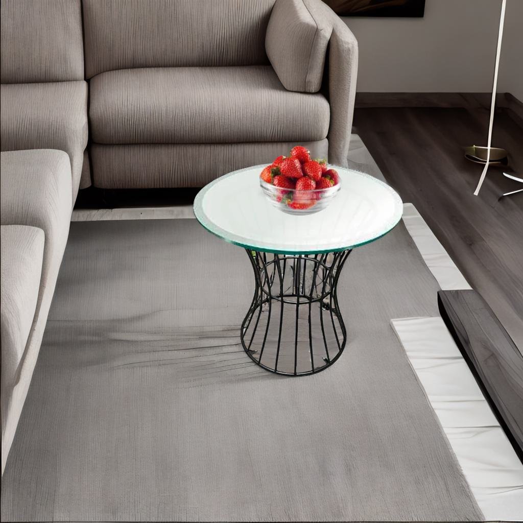 Casa Suarez Iron & Glass Round Dining Table | 44x44x30 cm