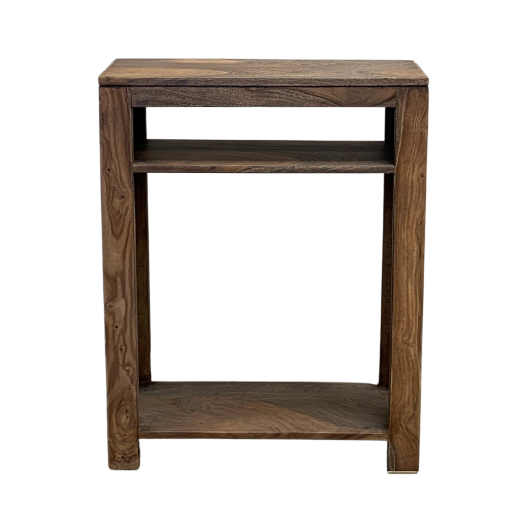 ZEN - Petite console en bois - Console en bois à 3 niveaux avec étagères de rangement ouvertes