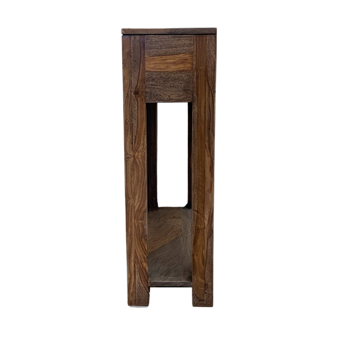 ZEN - Petite console en bois - Console en bois à 3 niveaux avec étagères de rangement ouvertes