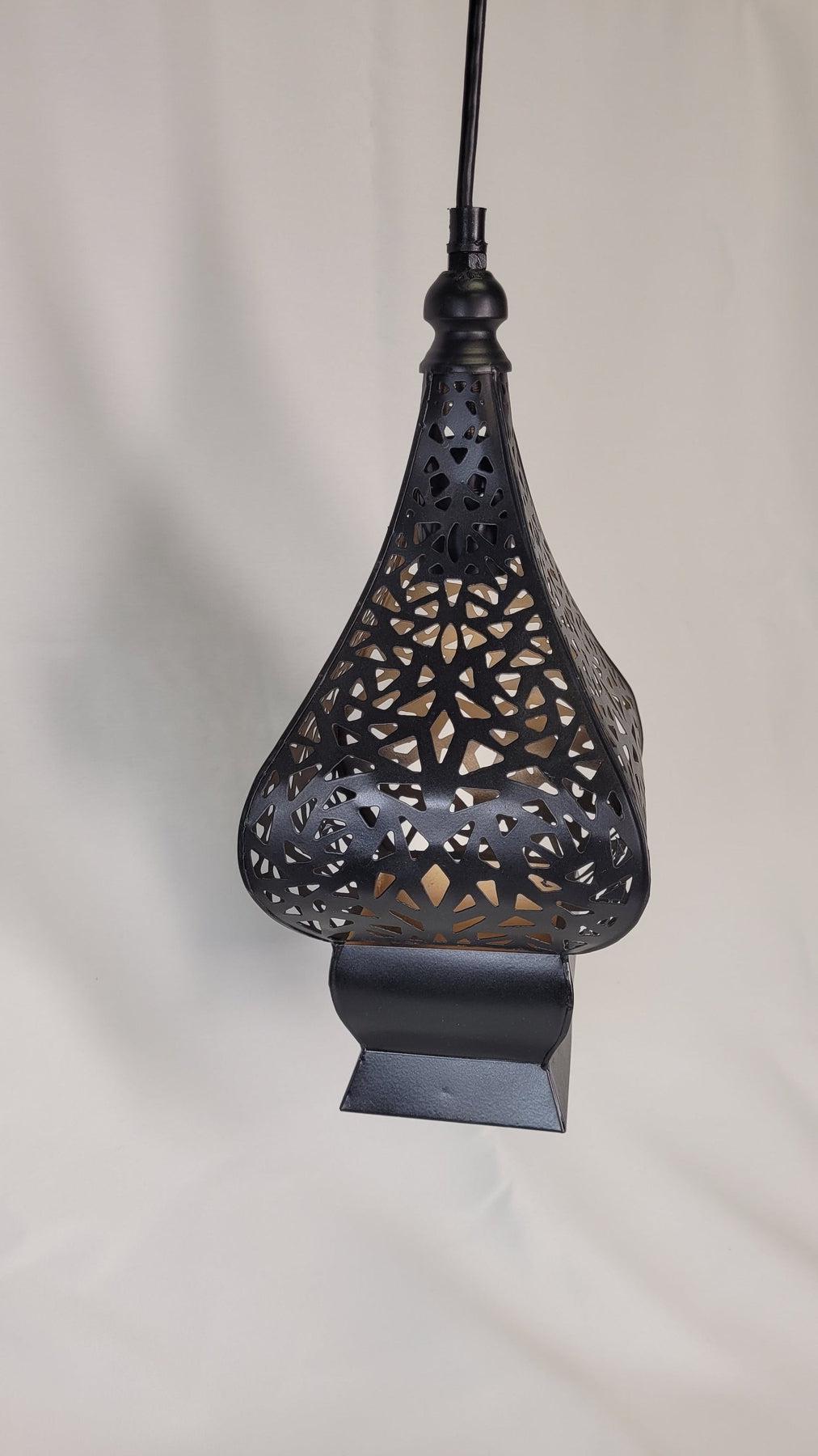 Casa Suarez Iron Table Lamp | Moroccan Teardrop Lamp | 6x6x16 Inc
