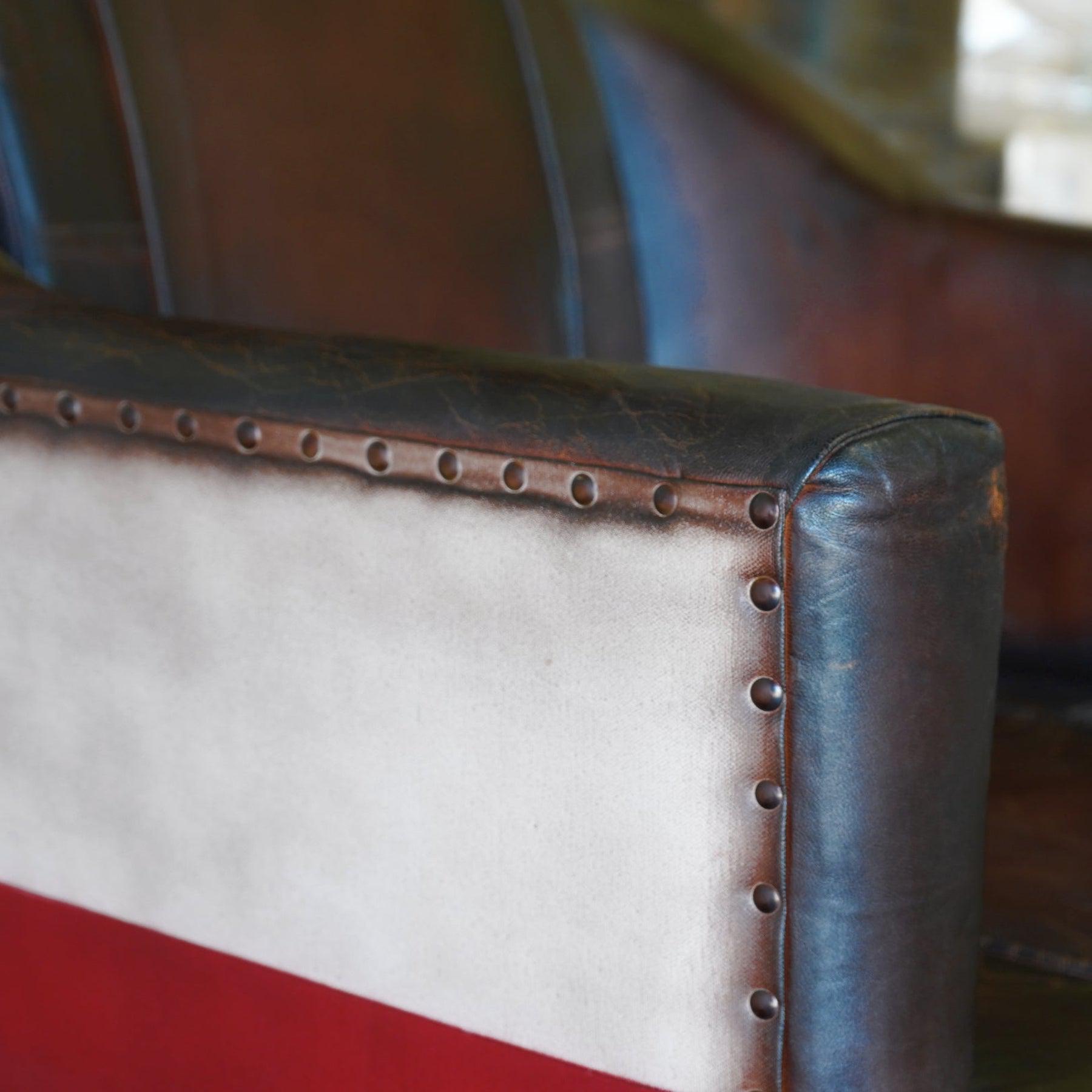 CasaSuarez Brown Leather Accent Chair| Modern Leather Armchair | Leather Accent Club Chair | 31x30x35 inches