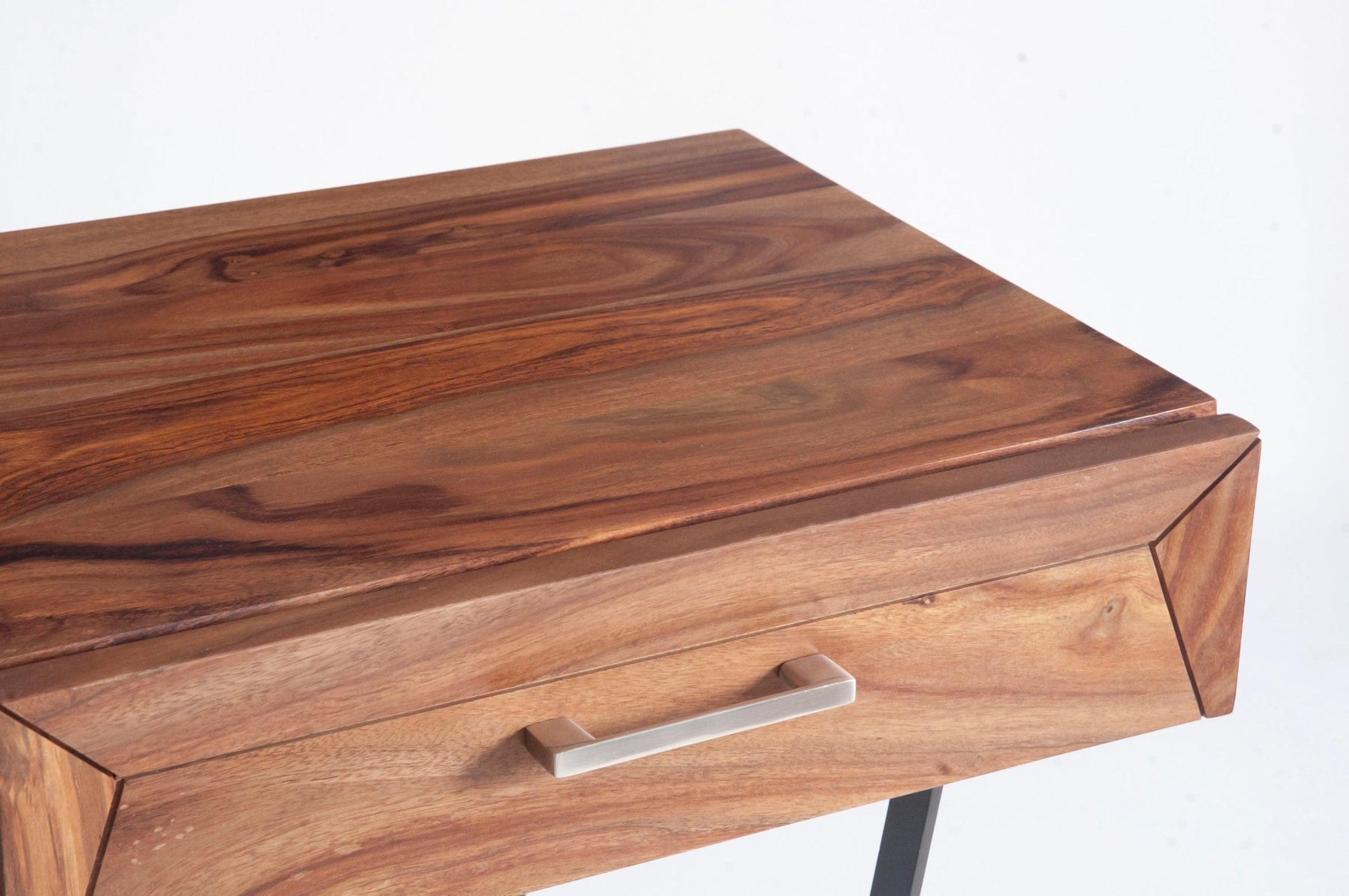 Console de bureau d'étude métrique | Bureau à domicile moderne contemporain en bois massif | table console