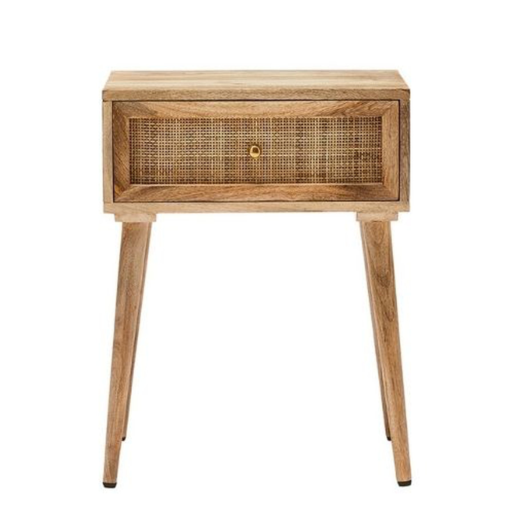 Wooden Straw Range 1 Drawer Side table - Side Wooden Table | 18x14x23 inches
