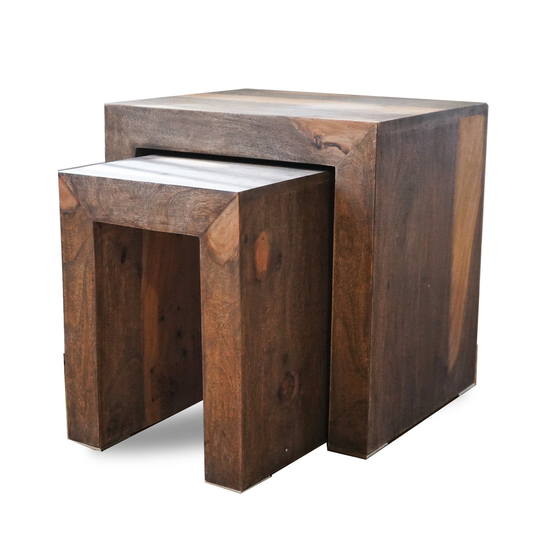 Zen Side Table Set - Wooden Side Tables Night Stand | 2 Sizes Available