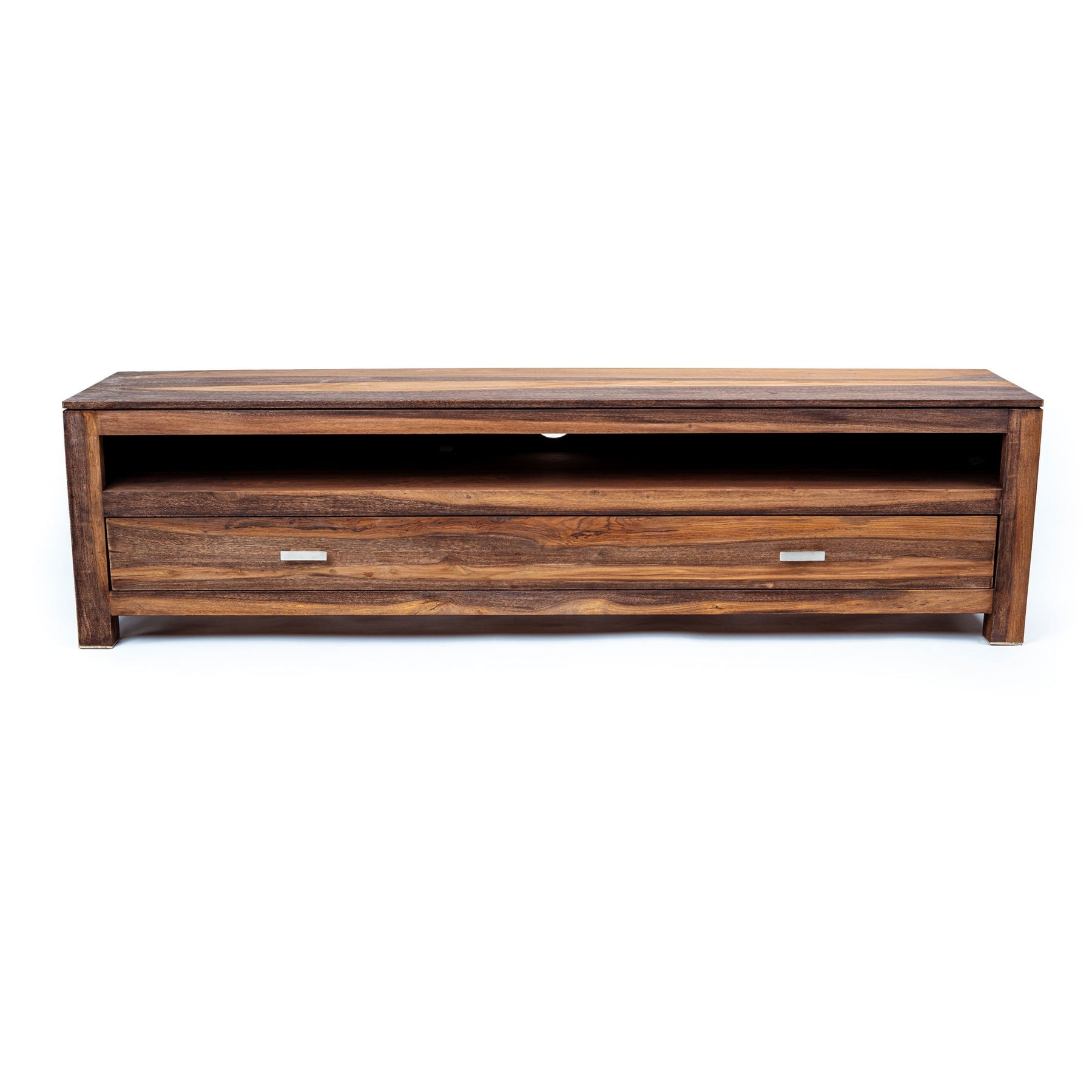 Zen TV Cabinet | Wooden TV Stand with Shelf and Drawer | Entertainment Center and storage | 140x40x50 cm