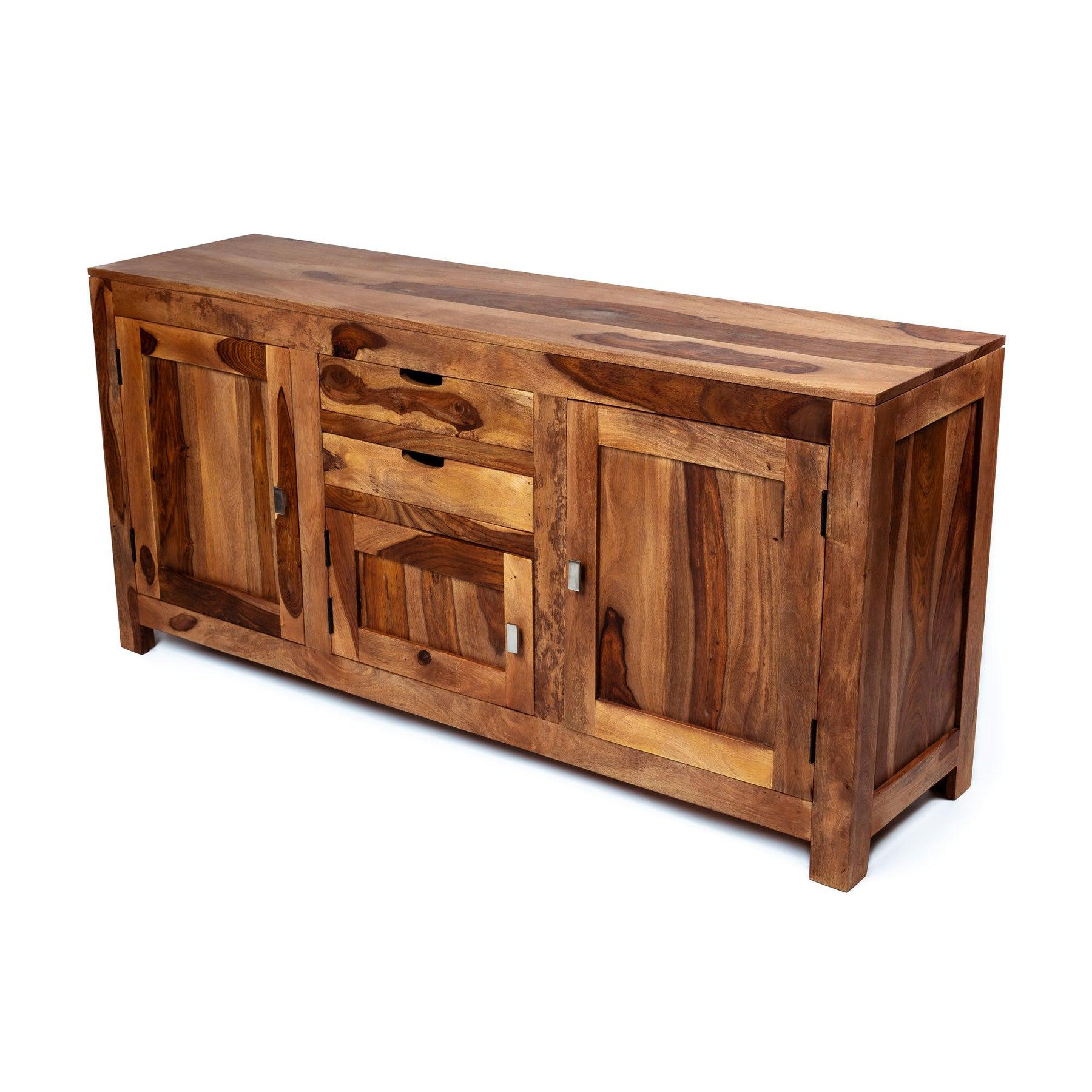 Zen Sideboard | Solid Wood Storage Cabinet with Drawers and Cabinets for Entryway Serving | 160x42x75 cm