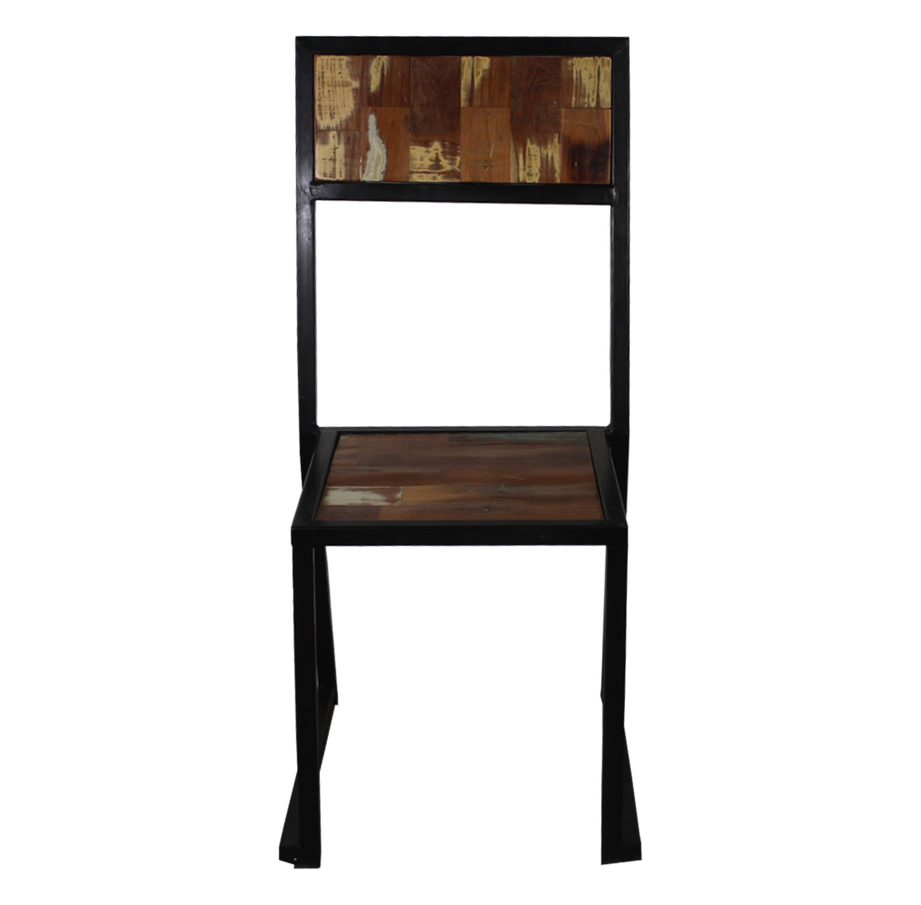 Chaise de salle à manger rustique (ensemble de 2) | Chaises Industrielles Modernes| Chaises pour cuisine et salle à manger