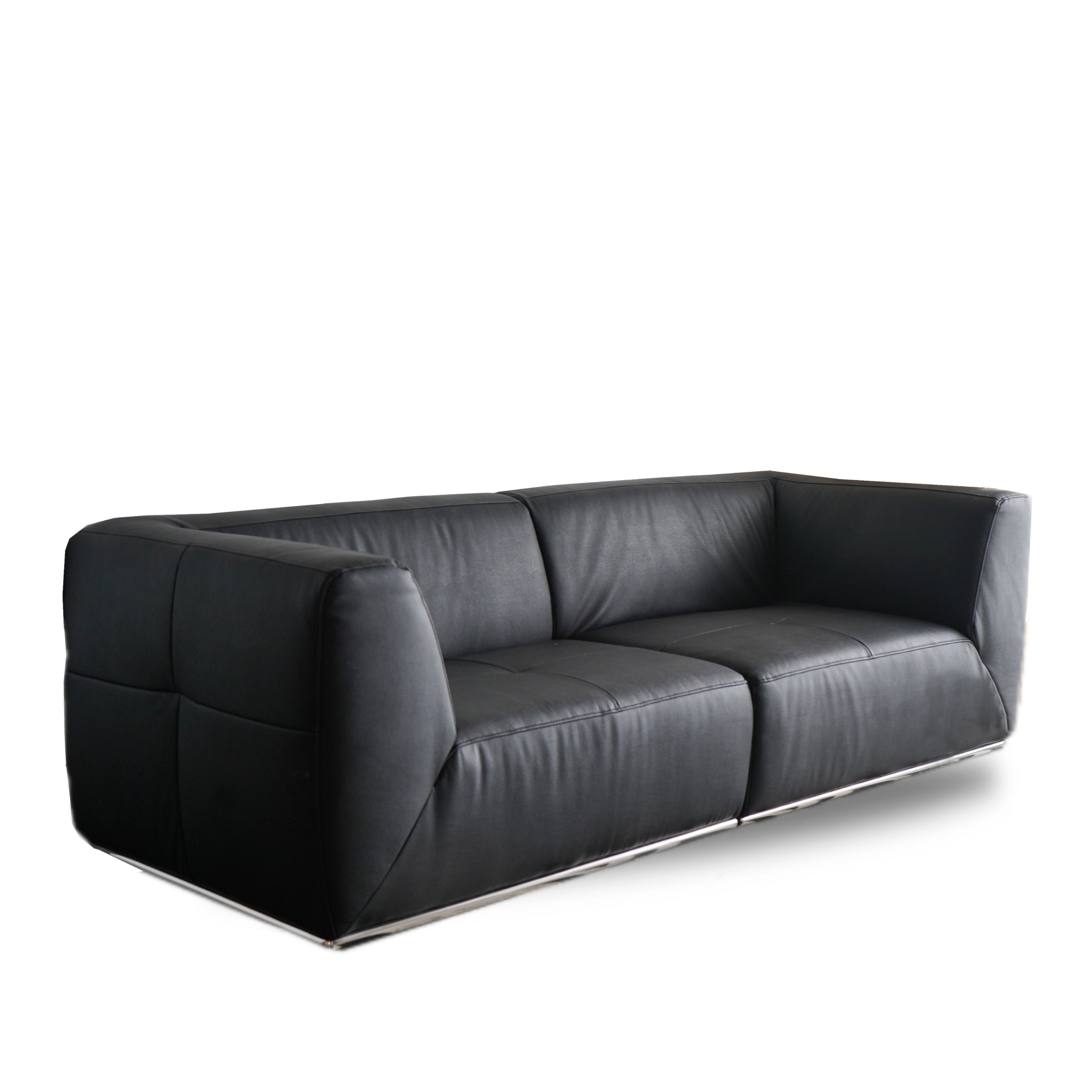 Mod4U Black Modern Family Sofa - 3 Seater